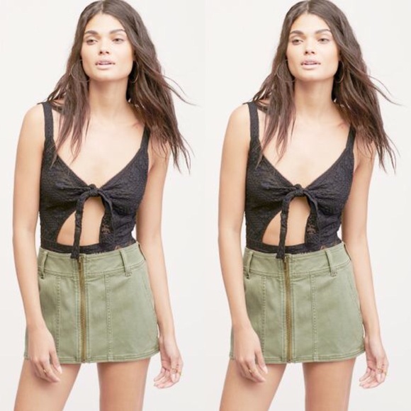 Free People Dresses & Skirts - Free People Olive Green Mini Skirt